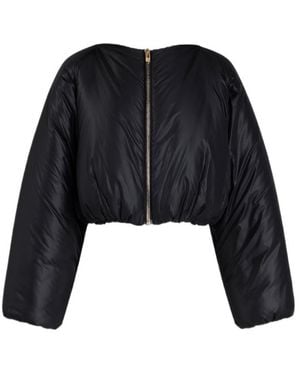 Alaïa Alaïa Pleated Bomber Jacket - Black