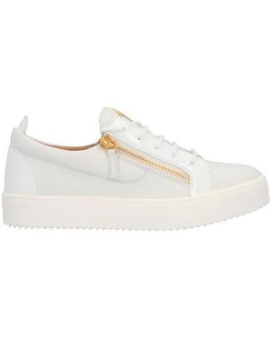 Giuseppe Zanotti Frankie Zip Detailed Lace-Up Trainers - White
