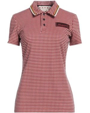 Marni Plaid Shortsleeve Top - Red