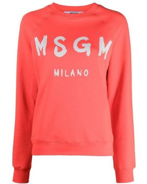 MSGM Logo Details Hoodie - Pink
