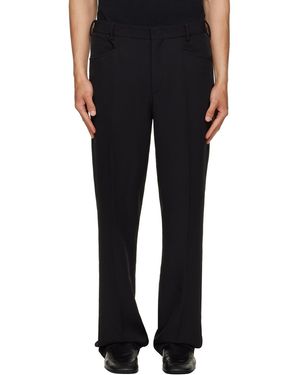Second/Layer Pressed-Crease Straight-Leg Pants - Black