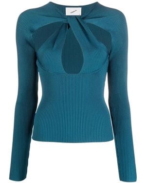 Coperni Cut-Out Knitted Top - Blue