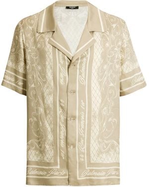 Balmain Printed Foulard Pyjama Shirt - Natural