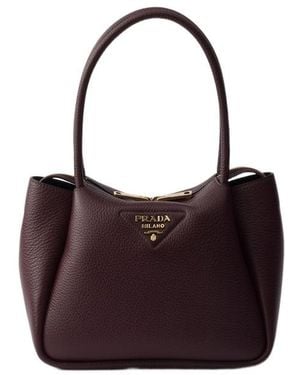 Prada Liaison Small Leather Handbag - Purple