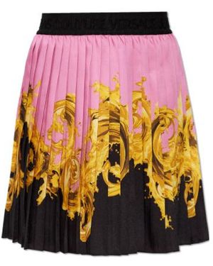 Versace Jeans Couture Couture Baroque Pleated Skirt - Pink