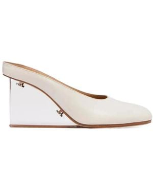 Maison Margiela Plexi Wedge Mules - White