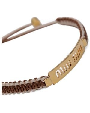 Miu Miu Cut Out Logo Bracelet - White