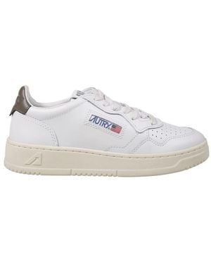 Autry Lace-Up Low-Top Casual Shoes - White
