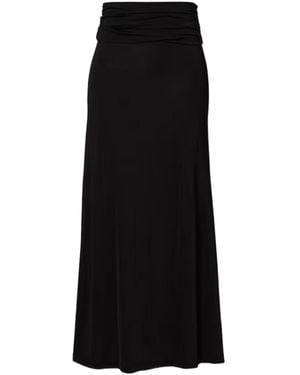 AYA MUSE Freya Draped Maxi Skirt - Black