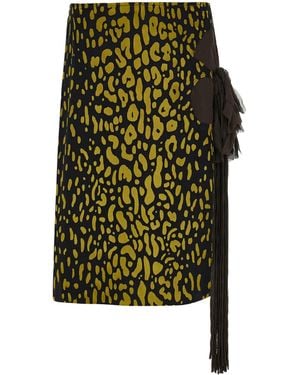 Ferragamo Skirt With Flower Detail - Green