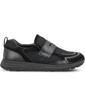 Prada Round-Toe Trainers - Black