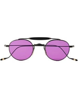 Jacques Marie Mage Round-Frame Beta-Titanium Sunglasses - Purple