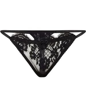 DSquared² Bow Detailed Lace Thongs - Black