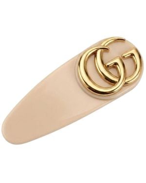 Gucci Hair Clip With Double G - Metallic