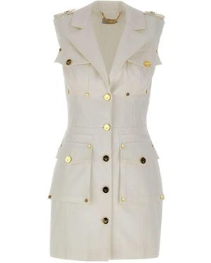 Elisabetta Franchi Sleeveless Utility Mini Dress - Grey