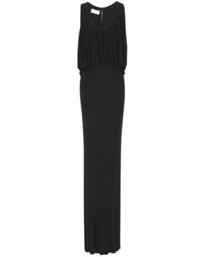 Saint Laurent Draped Sleeveless Dress - Black