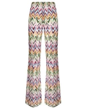 Missoni Chevron-Pattern Trousers - White