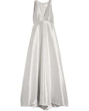 Max Mara Silk Satin Dress - White