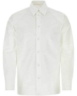 Jil Sander Long-Sleeved Straight Hem Shirt - White
