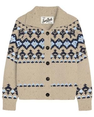 MC2 Saint Barth Long-Sleeve Cardigan - Metallic