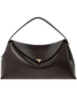 TOTEME Totême T-Lock Top Handle Medium Shoulder Bag - Black