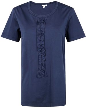 Aspesi Ruffle-Detail T-Shirt - Blue