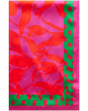 Dries Van Noten Printed Scarf - Red