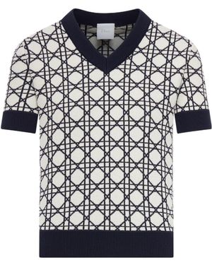 Dior Macrocannage Short-Sleeved Jumper - Black