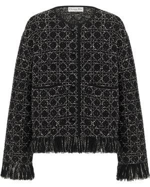 Dior Macrocannage Regular-Fit Jacket - Black