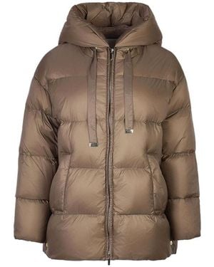 Max Mara Short Roomy Puffer Jacket - Brown
