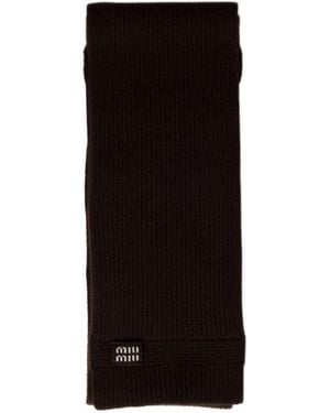Miu Miu Cashmere Scarf - Black