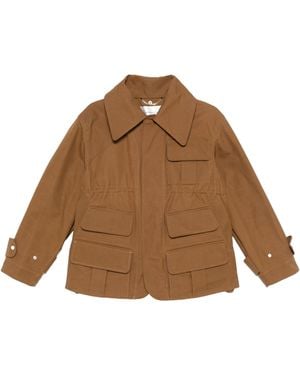 Victoria Beckham Cotton Jacket - Brown