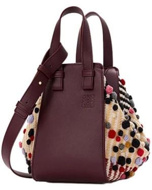 Loewe Embroidered Fabric Hammock Compact Shoulder Bag