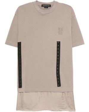 FEDERICO CINA Paneled Crew-Neck T-Shirt - Gray