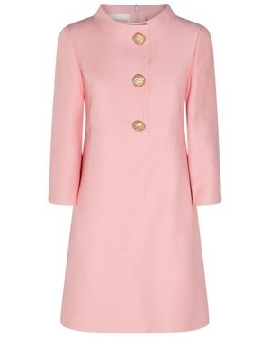 Valentino Button Detailed Dress - Pink