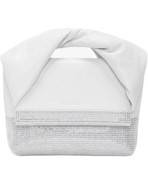 JW Anderson Jw Anderson Embellished Twister Small Tote Bag - White