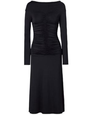 Altuzarra Ruched Stretch-Jersey Midi Dress - Black