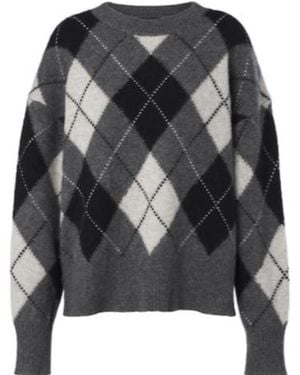 Nili Lotan Donnika Diamond-Pattern Jumper - Grey