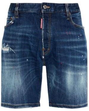 DSquared² Distressed Shorts - Blue