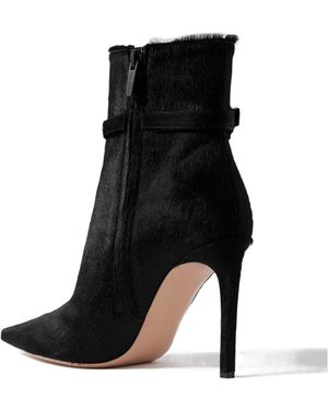 Gianvito Rossi Linsay 95 Buckled Calf Hair Ankle Boots - Black