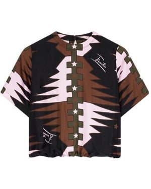 PUCCI Pucci Valdimontone Printed Silk T-Shirt - Black