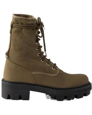 Prada High-Top Lace-Up Boots - Brown