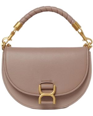 Chloé Chloé Marcie Chain Flap Hobo Bag - Natural