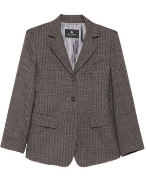 Etro Single-Breasted Blazer - Gray