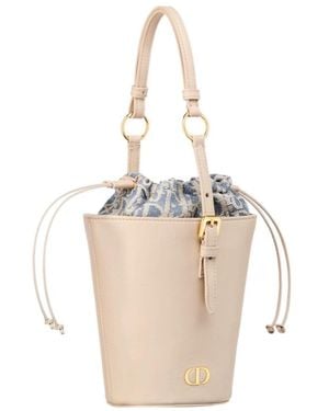 Dior 30 Montaigne Mini Bucket Bag - White