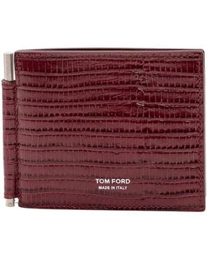 Tom Ford Printed Tejus Wallet - Red