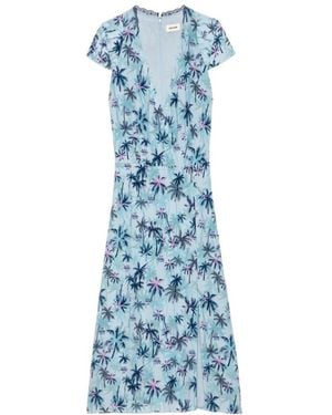 Zadig & Voltaire Short Sleeve Dress - Blue
