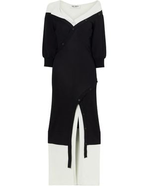 The Attico V-Neck Dress - Black