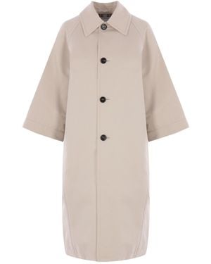 Bottega Veneta Buttoned Loose Fit Coat - White