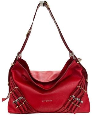 Givenchy Voyou Buckle Detailed Medium Shoulder Bag - Red